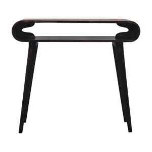 Stół z litego drewna mango – orzechowy, 90 cm — model IN3825