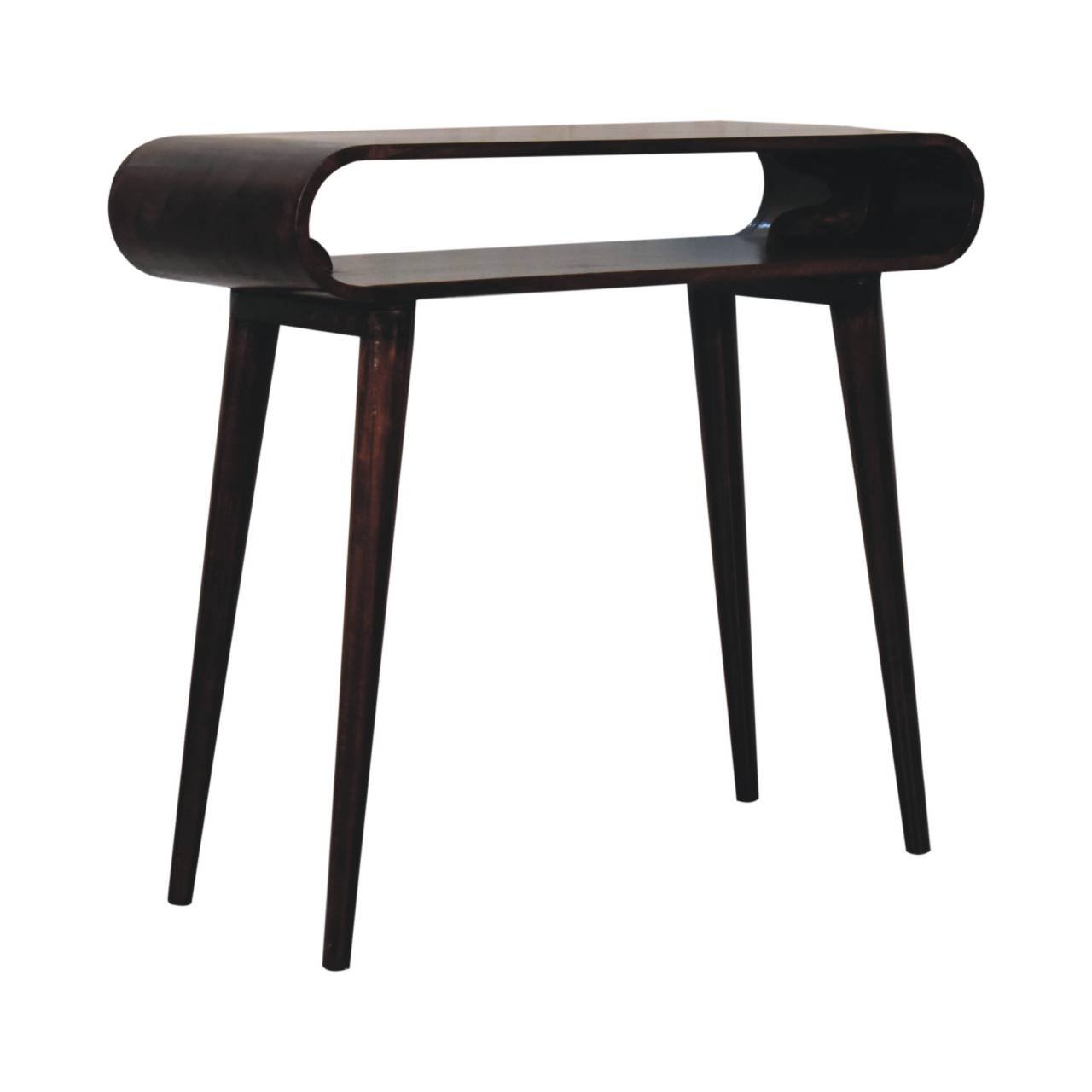 Stół z litego drewna mango – orzechowy, 90 cm — model IN3825 - obrazek 2