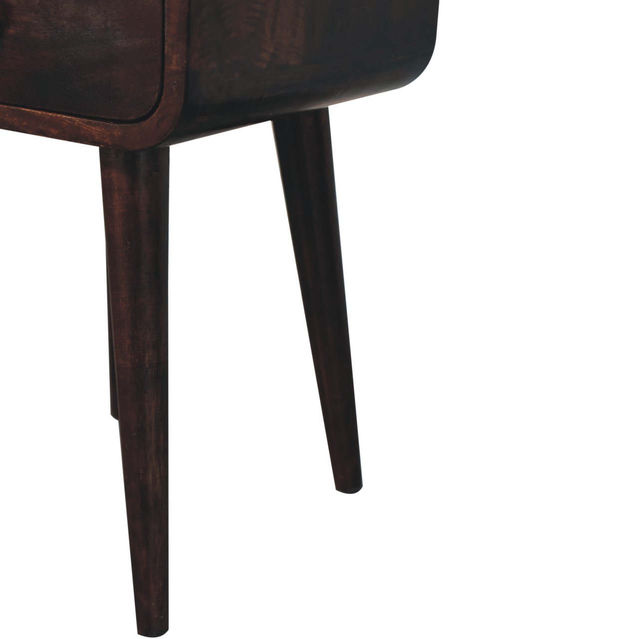 Szafka nocna z litego drewna mango – orzechowa, 30 cm — model IN3826 - obrazek 7