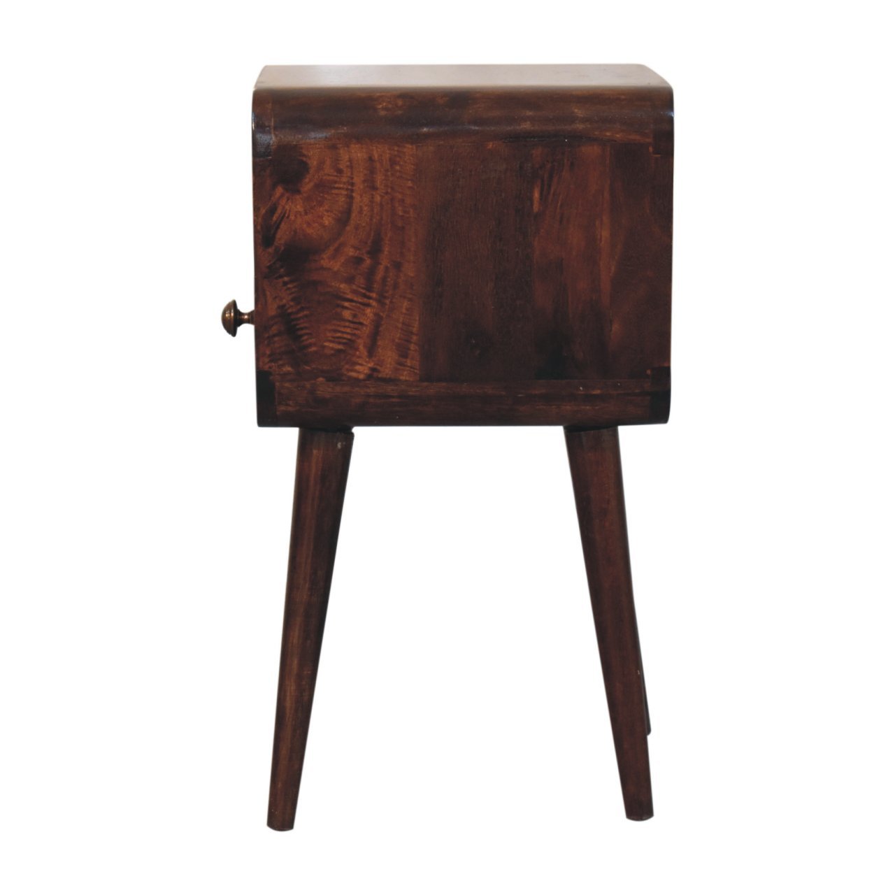 Szafka nocna z litego drewna mango – orzechowa, 30 cm — model IN3826 - obrazek 8
