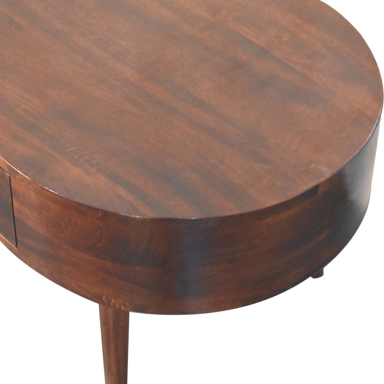 Stolik kawowy z litego drewna mango – orzechowy, 85 cm — model IN3829 - Image 5