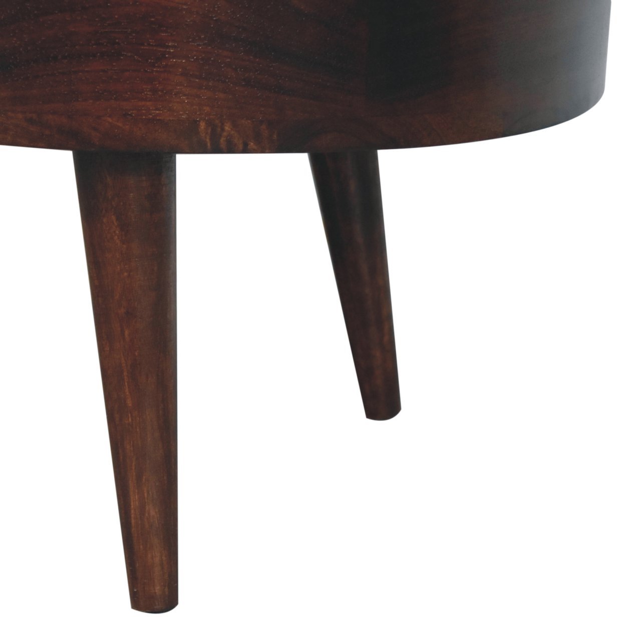 Stolik kawowy z litego drewna mango – orzechowy, 85 cm — model IN3829 - Image 6