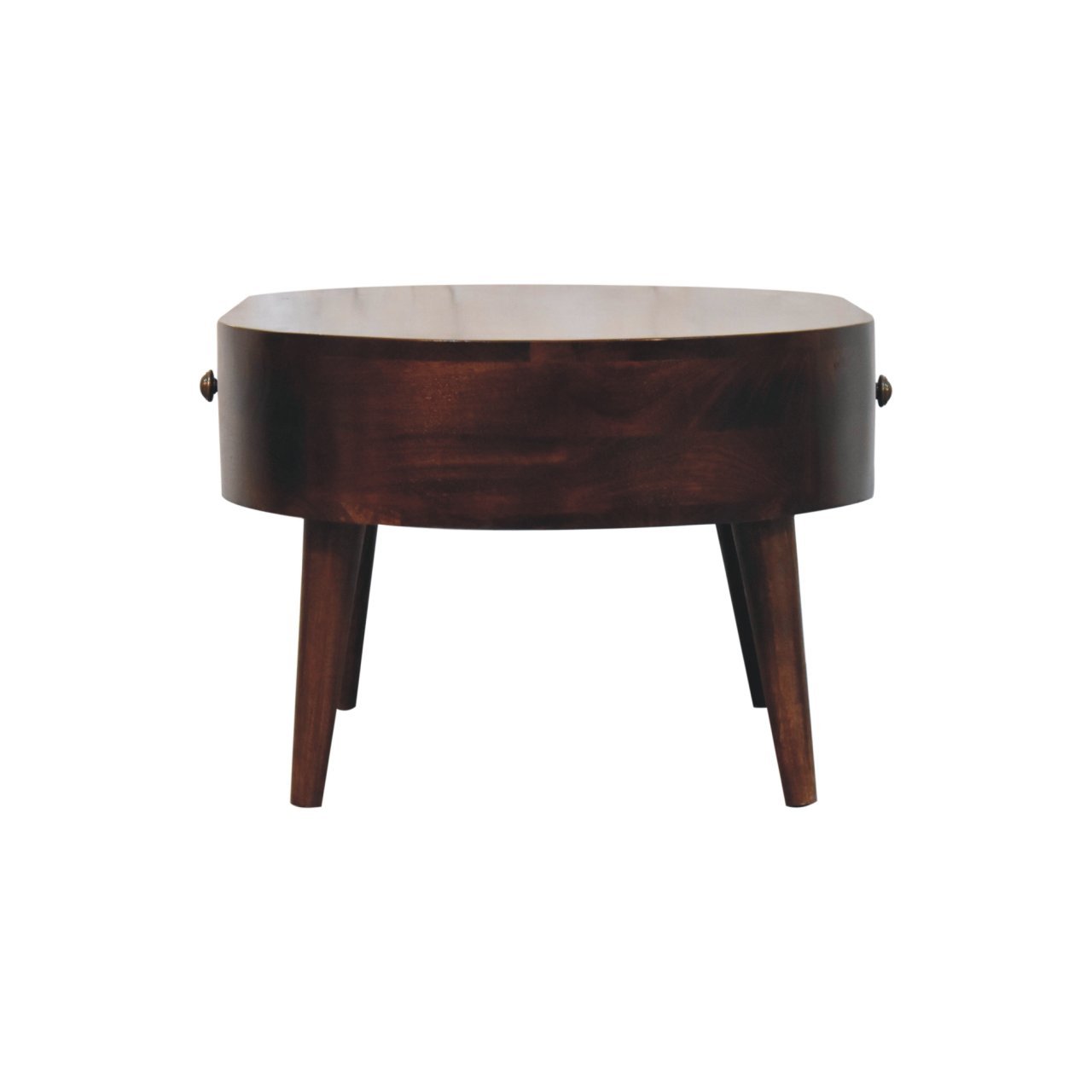 Stolik kawowy z litego drewna mango – orzechowy, 85 cm — model IN3829 - Image 8