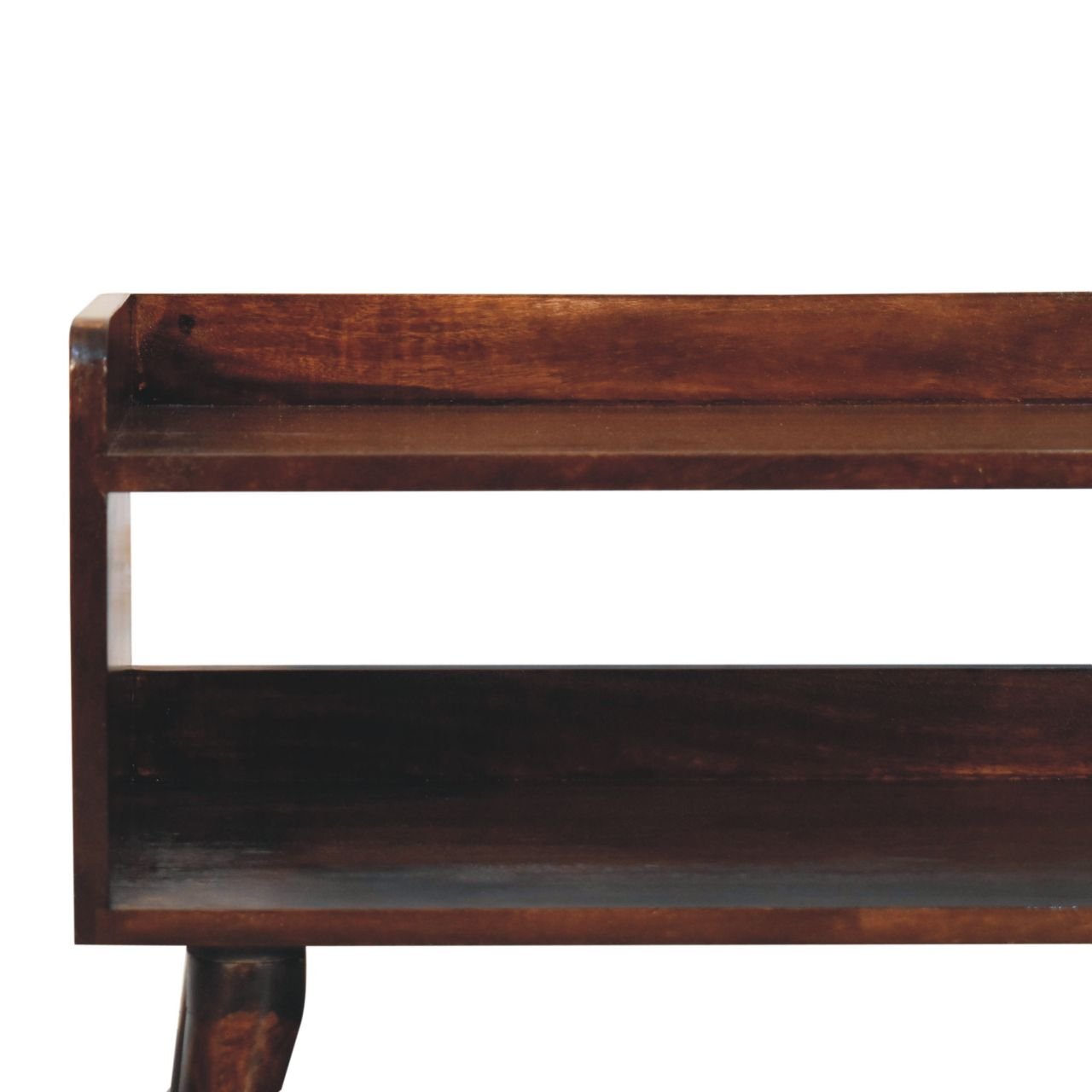 Ławka z litego drewna mango – orzechowa, 90 cm — model IN3830 - Image 4