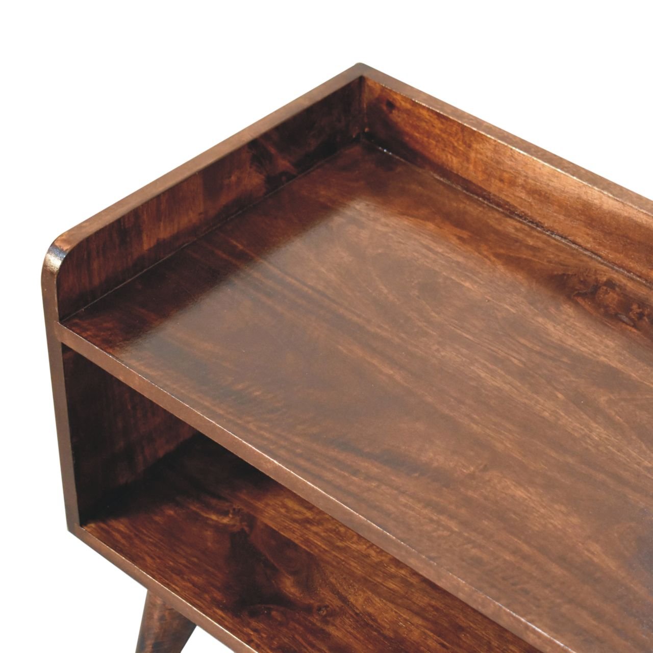 Ławka z litego drewna mango – orzechowa, 90 cm — model IN3830 - Image 5