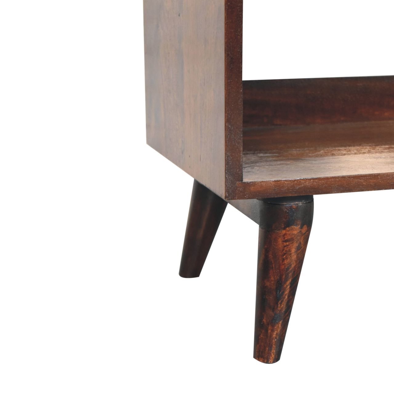 Ławka z litego drewna mango – orzechowa, 90 cm — model IN3832 - Image 5