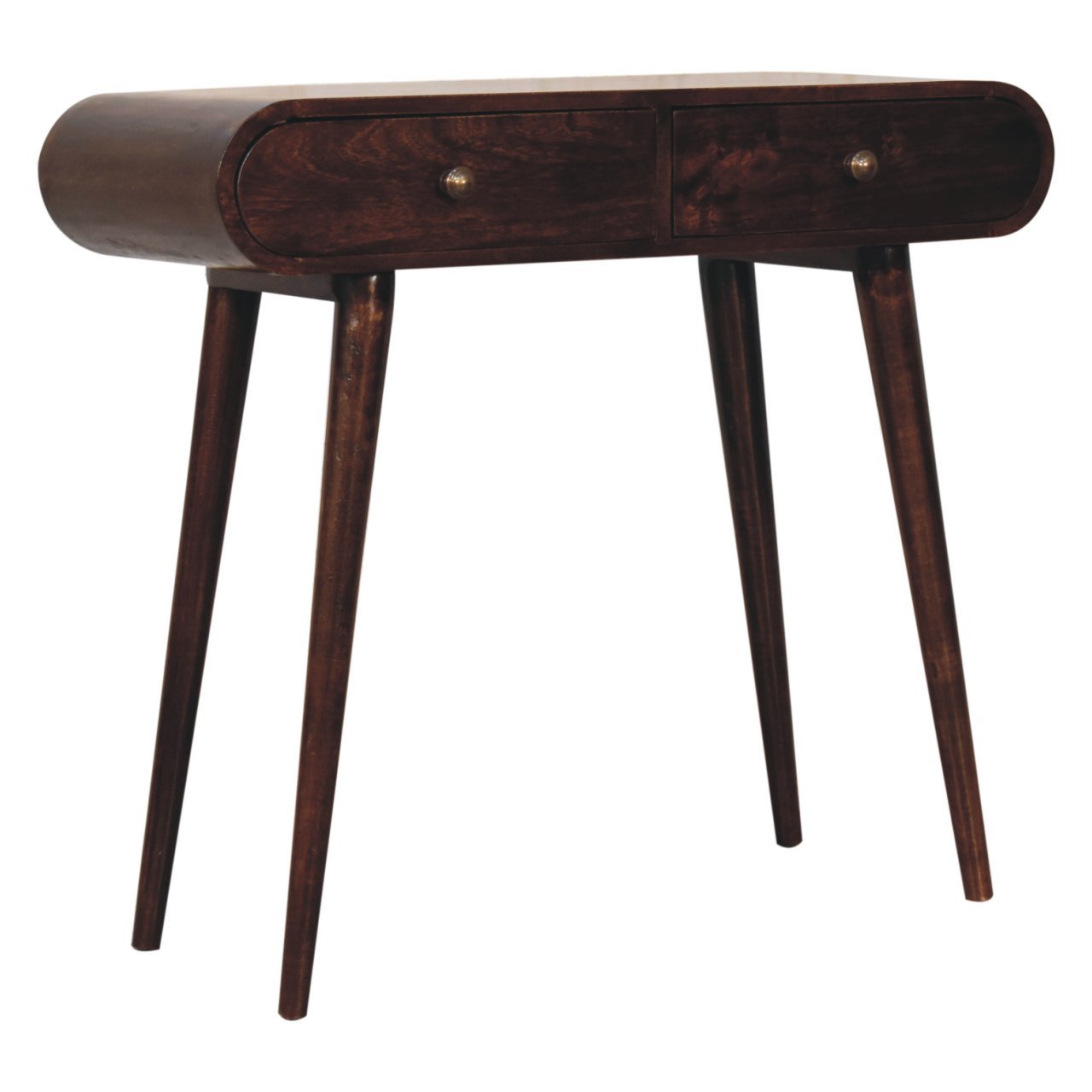 Stół z litego drewna mango – orzechowy, 90 cm — model IN3834 - obrazek 3