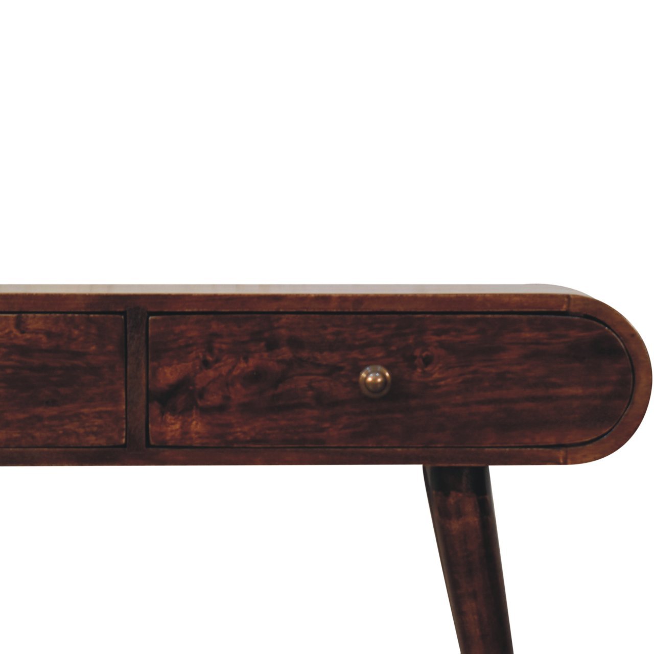 Stół z litego drewna mango – orzechowy, 90 cm — model IN3834 - obrazek 4