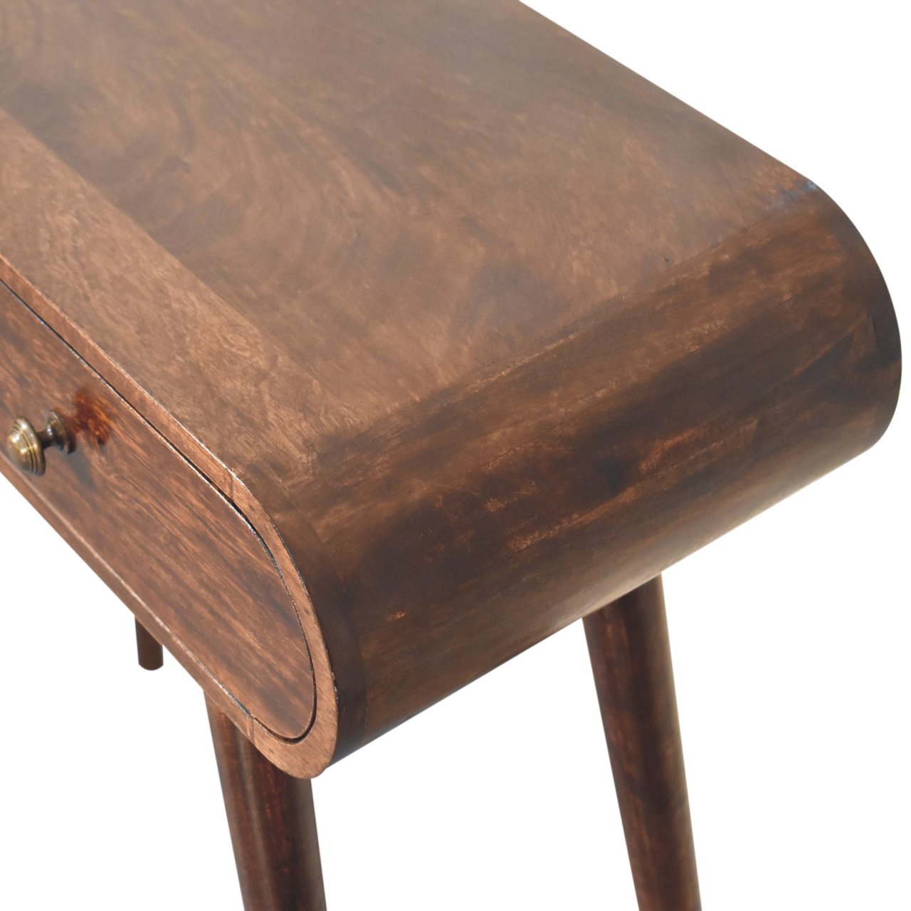 Stół z litego drewna mango – orzechowy, 90 cm — model IN3834 - obrazek 5