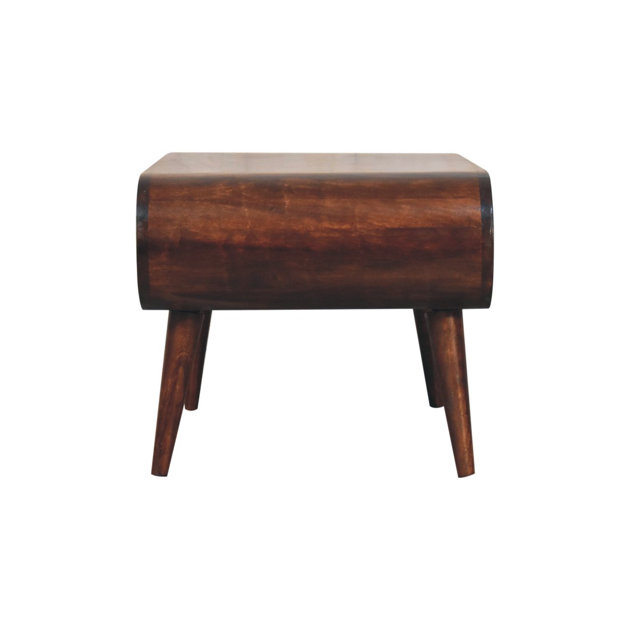 Stolik kawowy z litego drewna mango – orzechowy, 80 cm — model IN3835 - obrazek 8