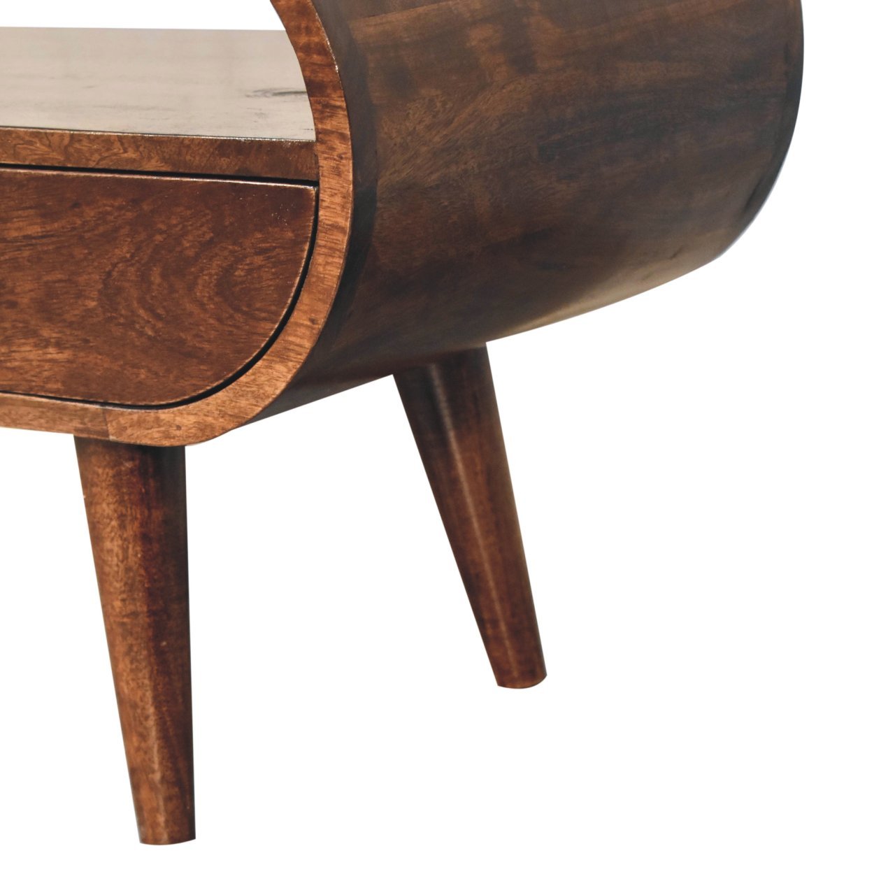 Szafka RTV z litego drewna mango – orzechowa, 90 cm - Image 7
