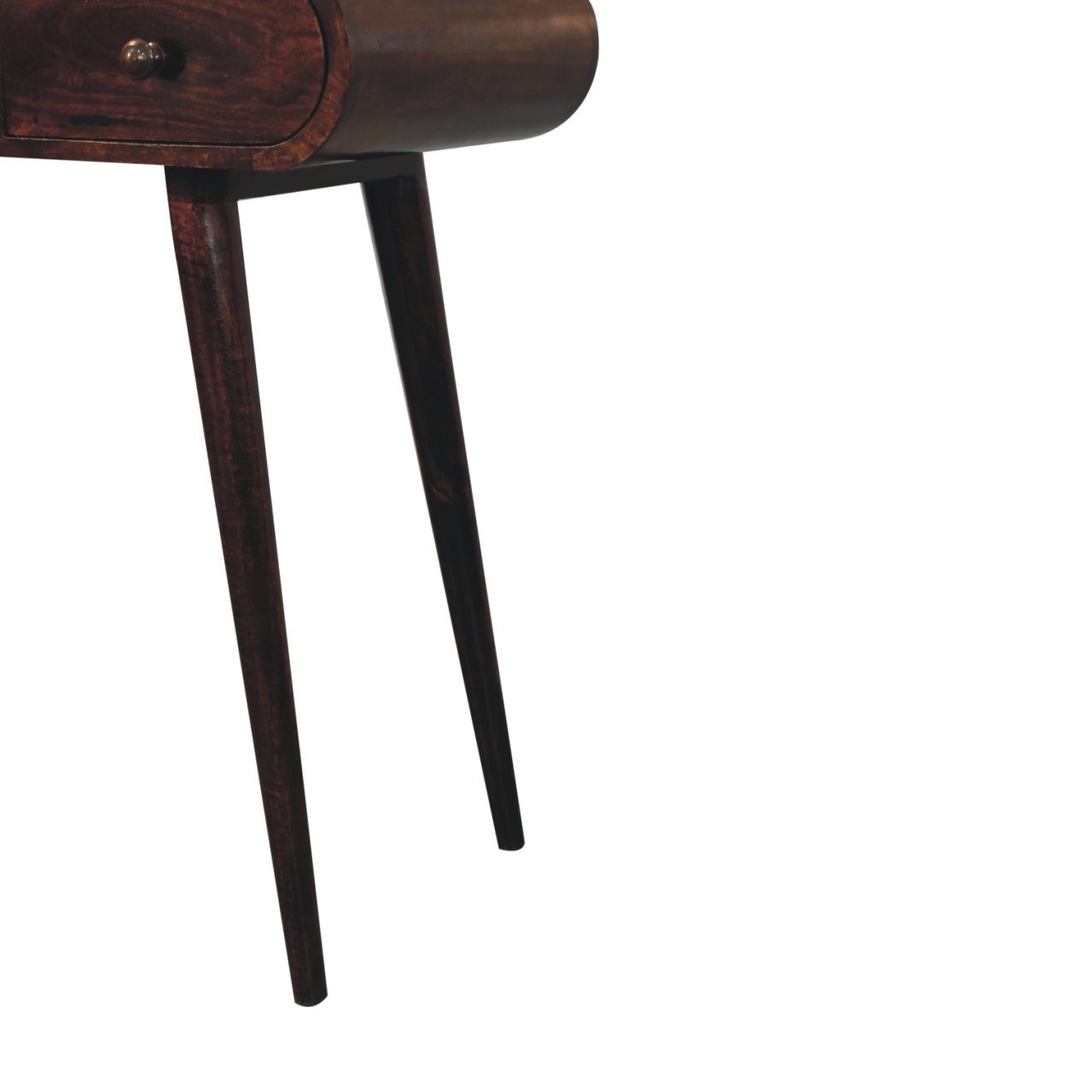 Toaletka z lustrem z litego drewna mango – orzechowa, 100 cm - Image 8