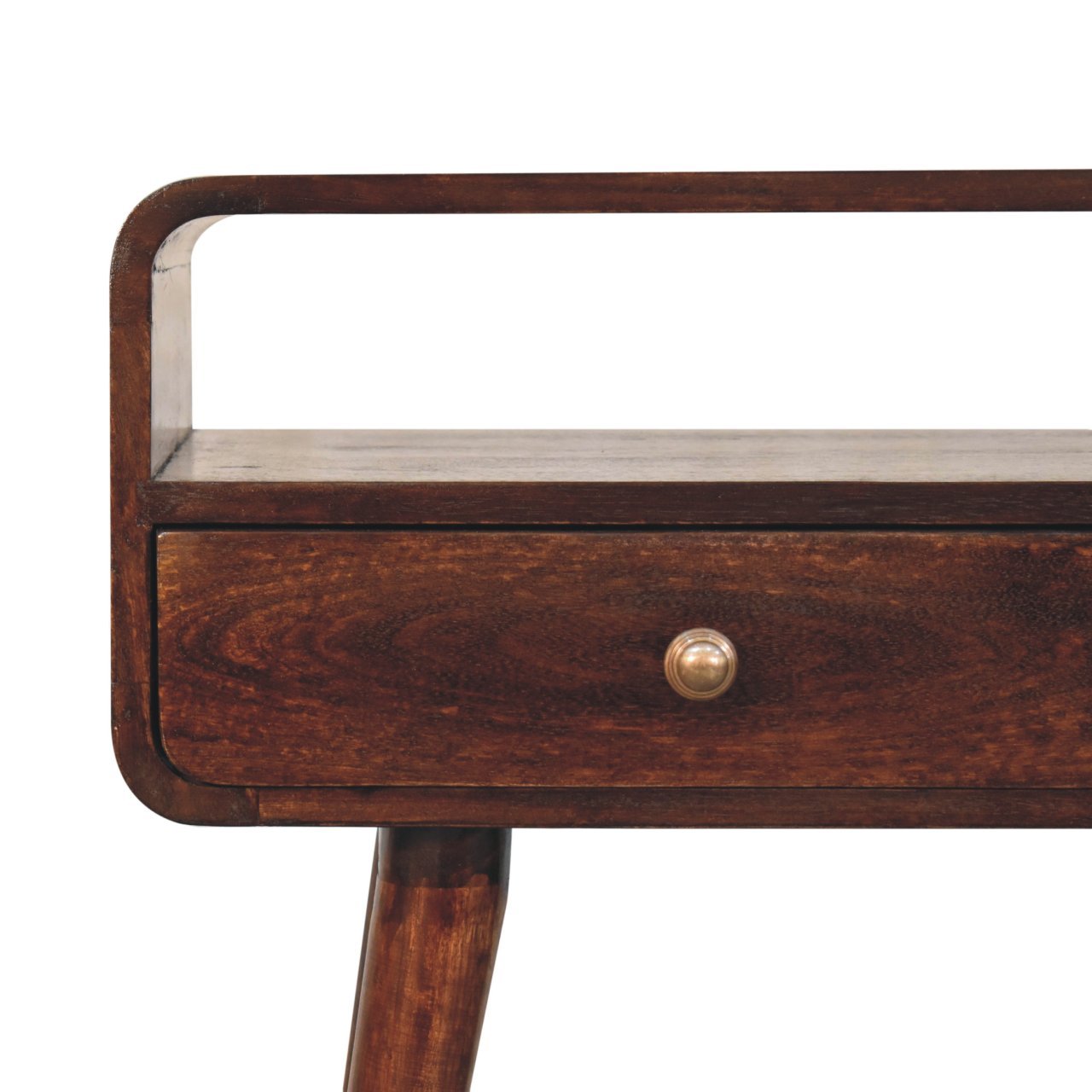 Stół z litego drewna mango – orzechowy, 90 cm — model IN3849 - obrazek 4