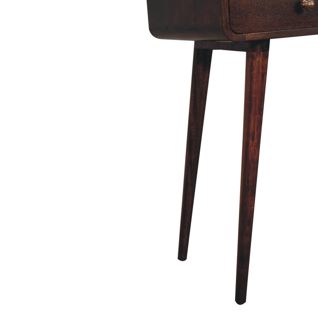 Stół z litego drewna mango – orzechowy, 90 cm — model IN3849 - obrazek 7