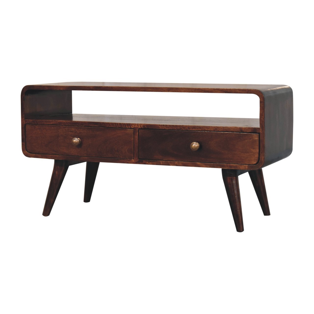 Szafka RTV Curved California Walnut - obrazek 2