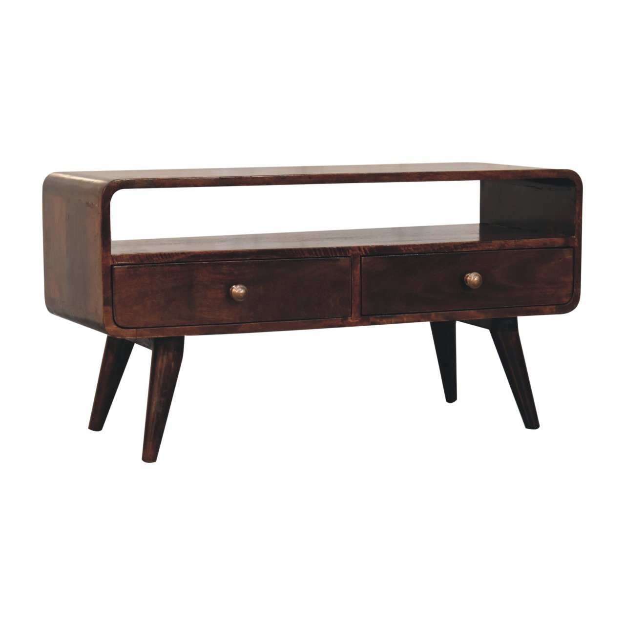 Szafka RTV Curved California Walnut - obrazek 3