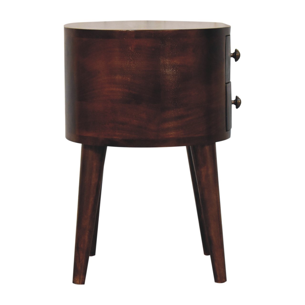 Szafka nocna z litego drewna mango – orzechowa, 45 cm — model IN3862 - obrazek 7