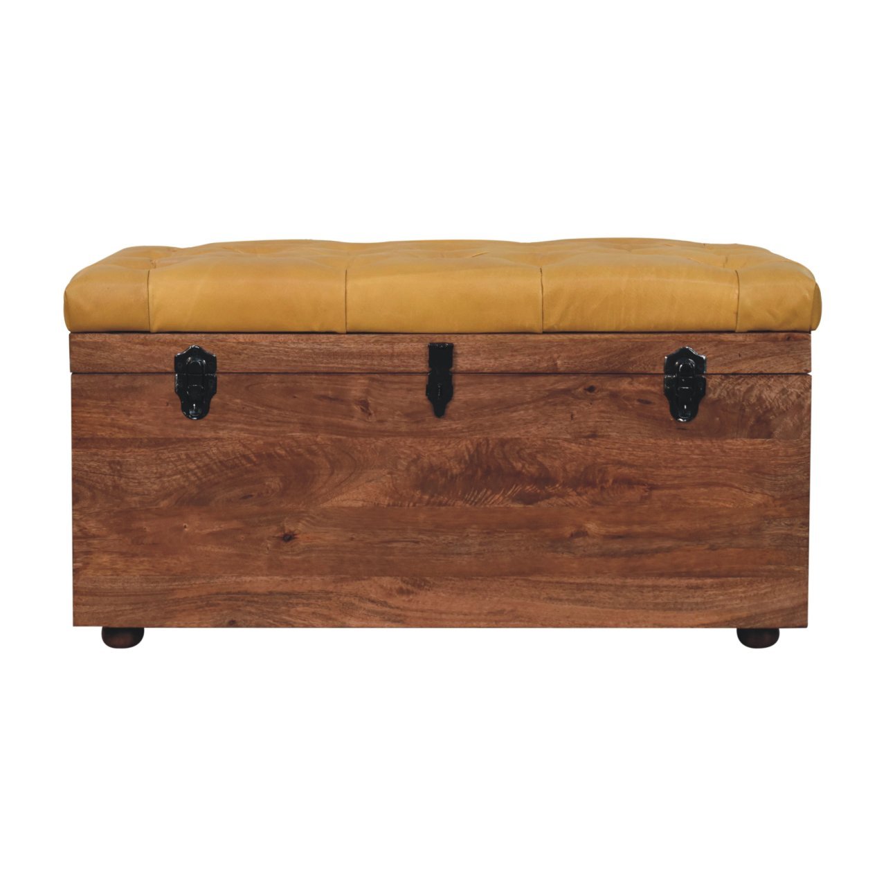 Kosz z litego drewna mango – 90 cm