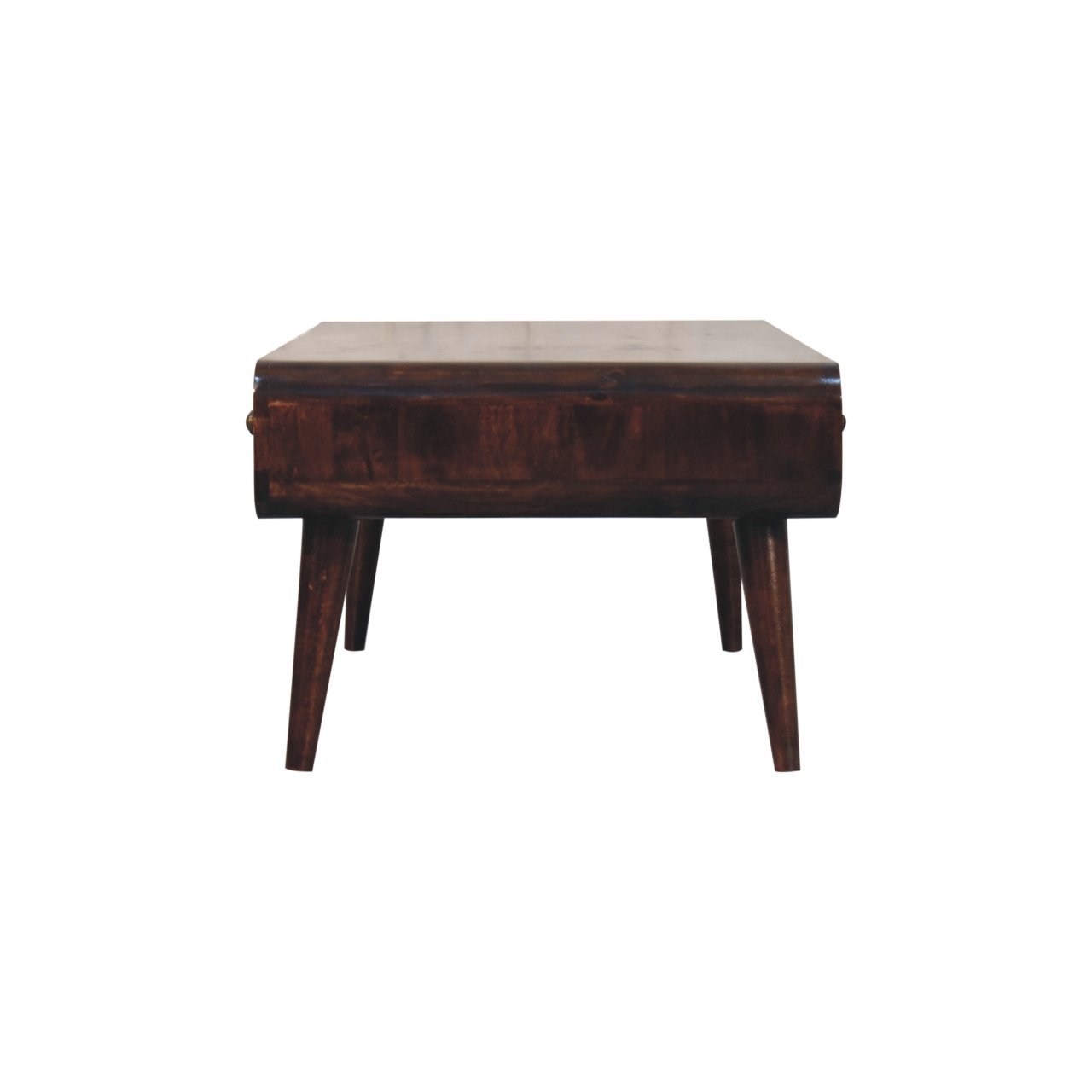 Stolik kawowy z litego drewna mango – orzechowy, 85 cm — model IN3867 - Image 7