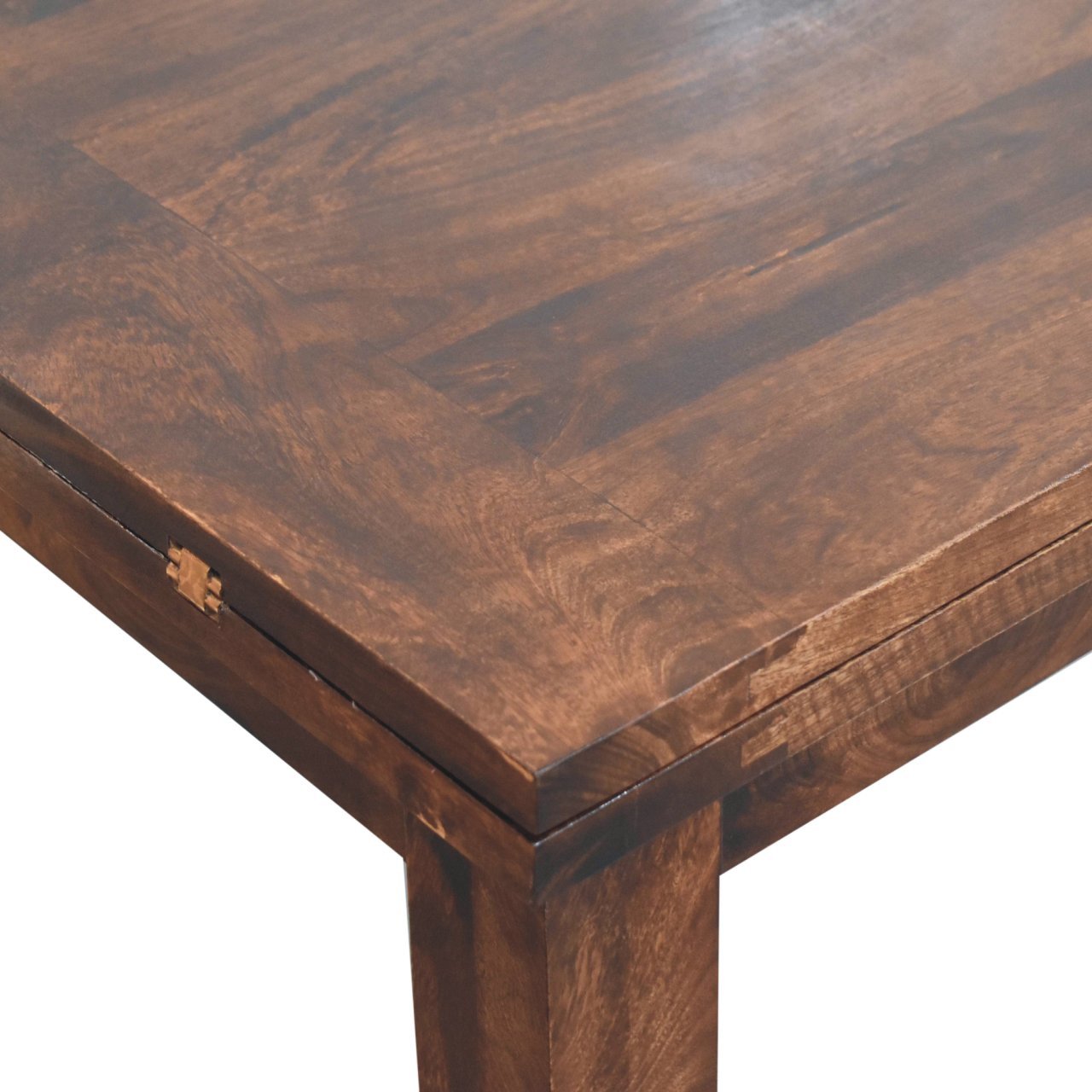 Stół z litego drewna mango – orzechowy, 90 cm — model IN3869 - obrazek 4