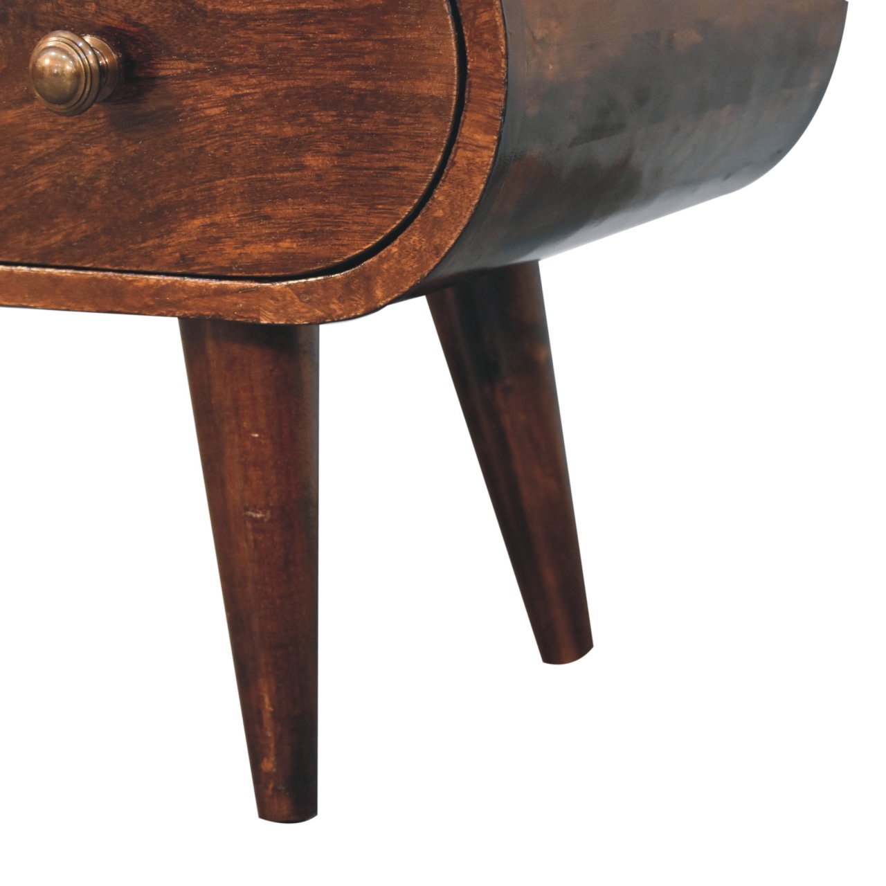 Szafka RTV z litego drewna mango – orzechowa, 100 cm - Image 7