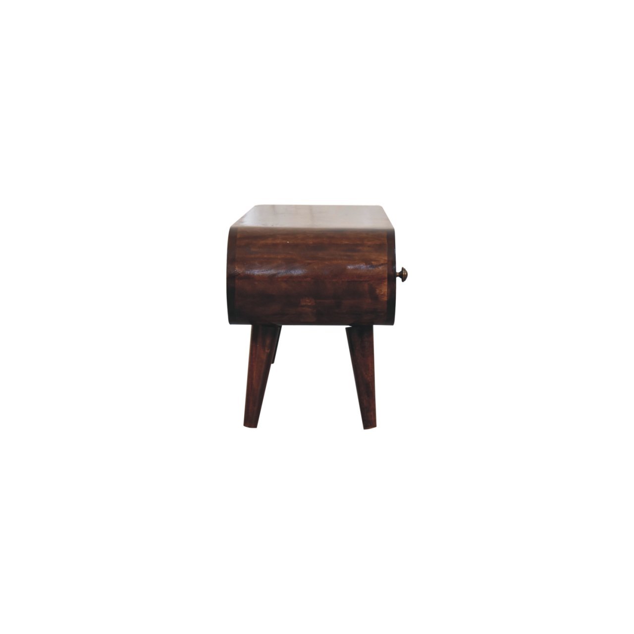 Szafka RTV z litego drewna mango – orzechowa, 100 cm - Image 8
