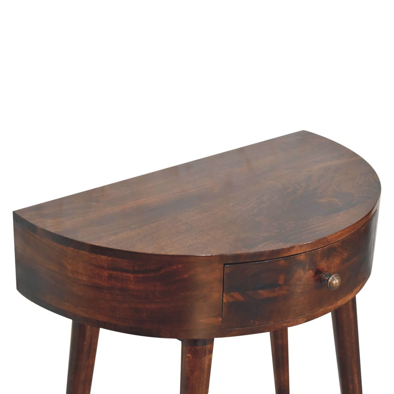 Stół z litego drewna mango – orzechowy, 70 cm - obrazek 3