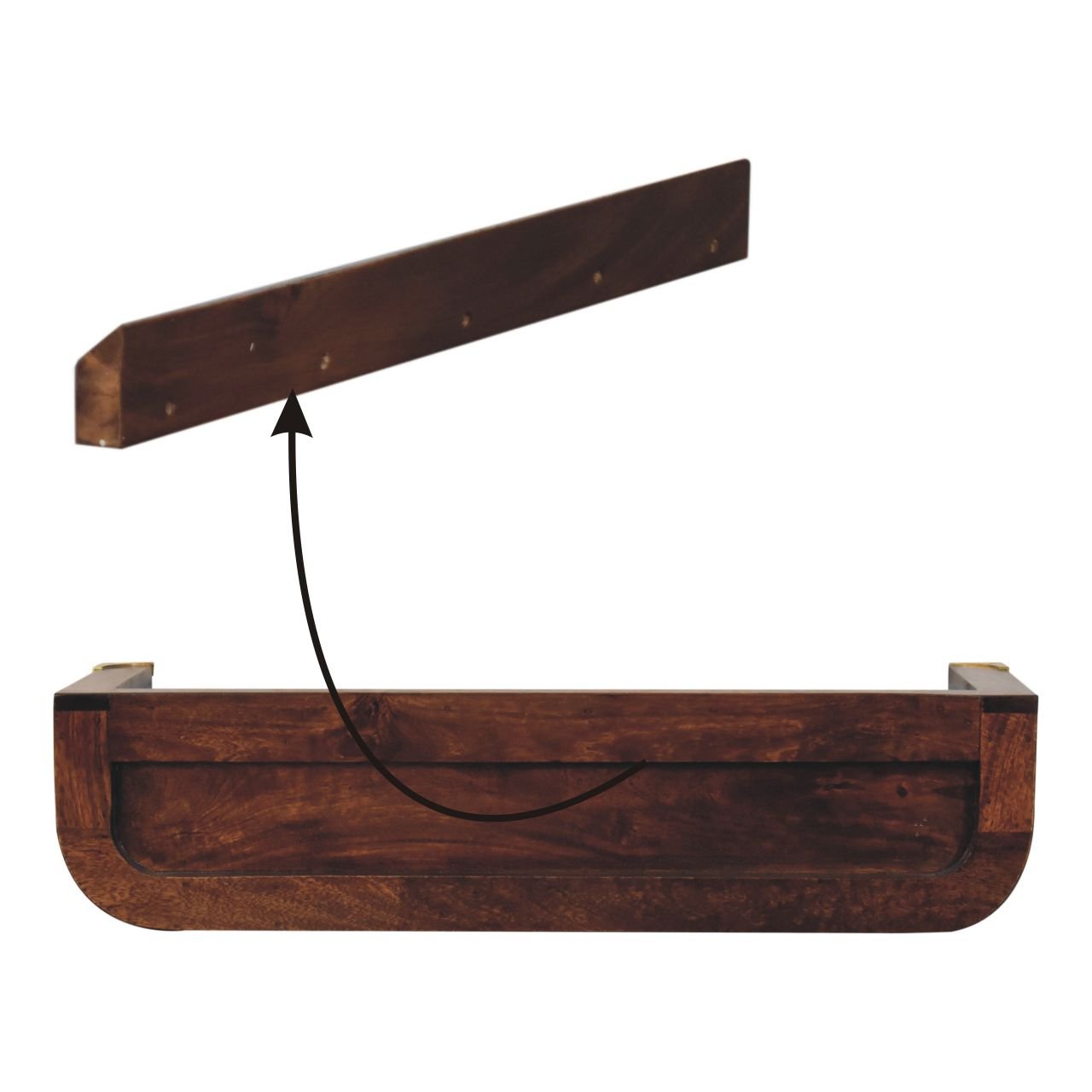Konsola Artisan IN3880 – lite drewno mango, wykończenie orzechowe - Image 8