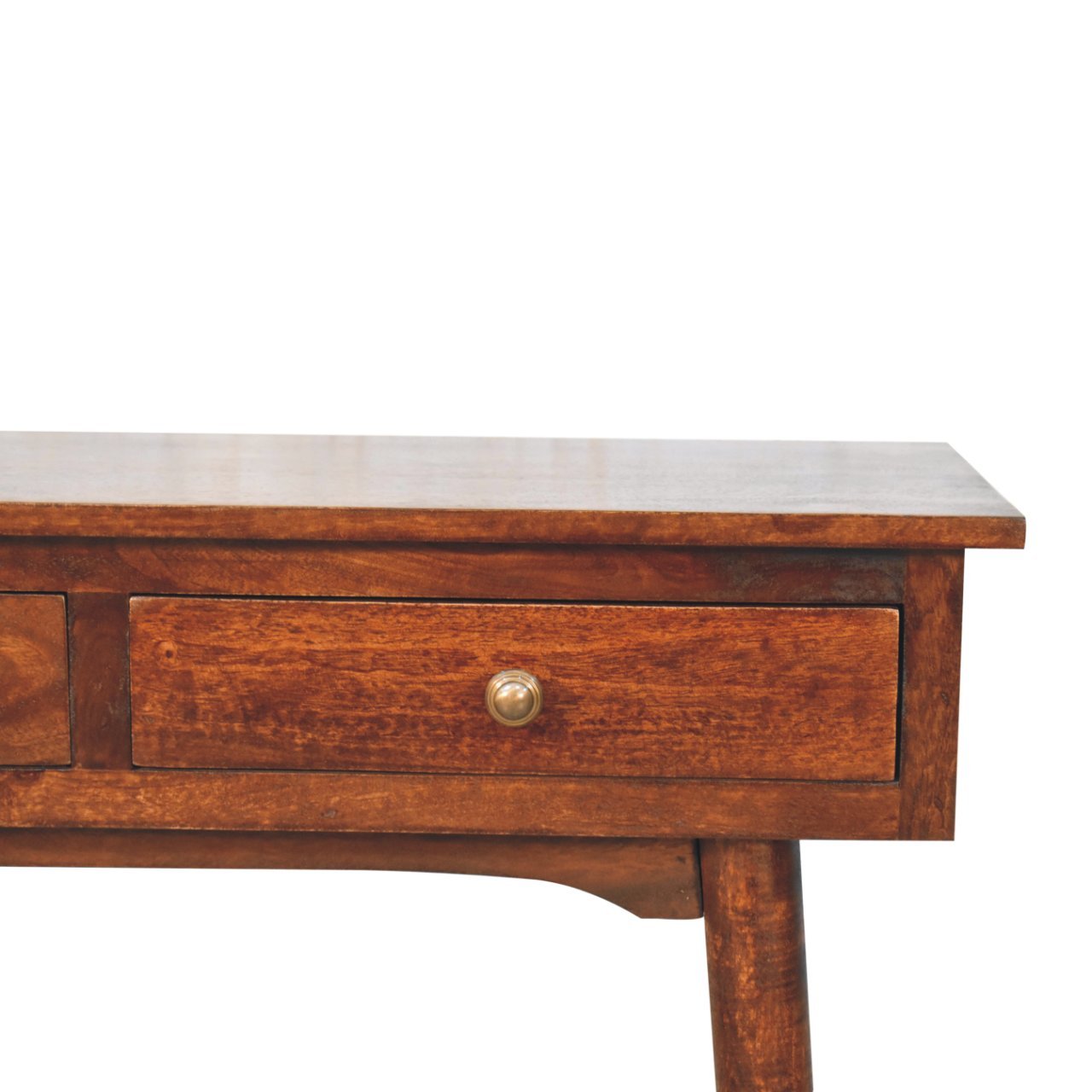 Stół z litego drewna mango – orzechowy, 90 cm — model IN3888 - obrazek 8