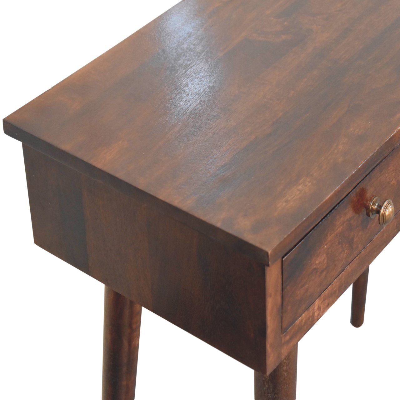 Stół z litego drewna mango – orzechowy, 90 cm — model IN3888 - obrazek 3