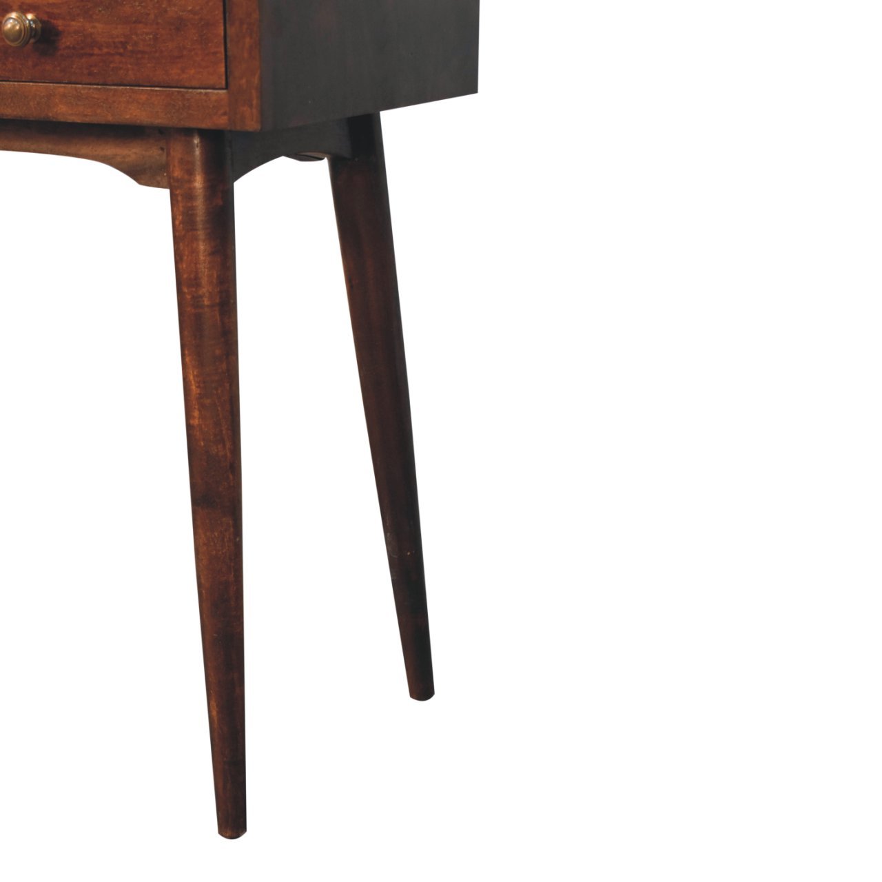 Stół z litego drewna mango – orzechowy, 90 cm — model IN3888 - obrazek 5