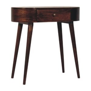Stół z litego drewna mango – orzechowy, 80 cm — model IN3890