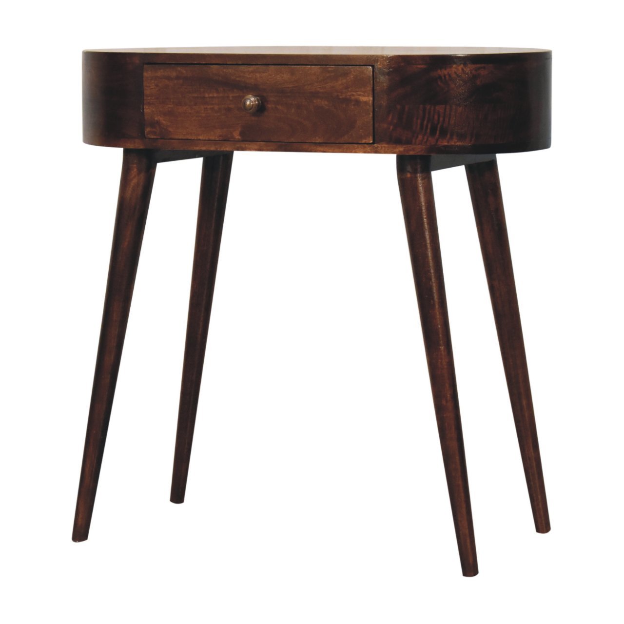 Stół z litego drewna mango – orzechowy, 80 cm — model IN3890 - obrazek 2