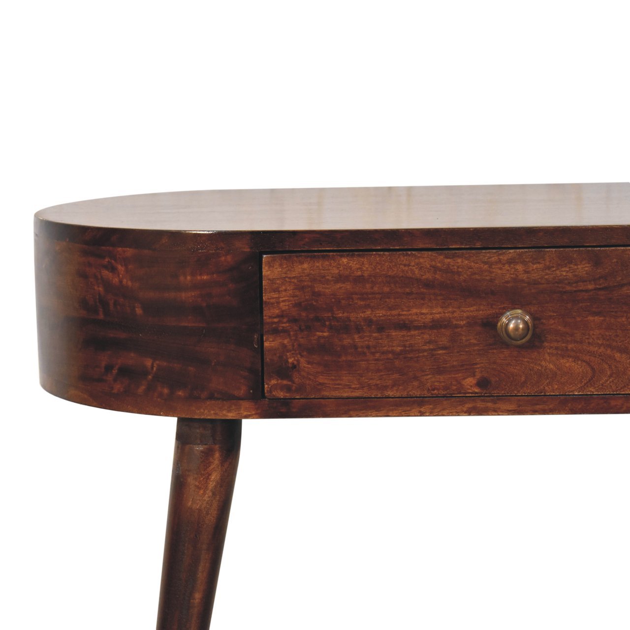 Stół z litego drewna mango – orzechowy, 80 cm — model IN3890 - obrazek 3