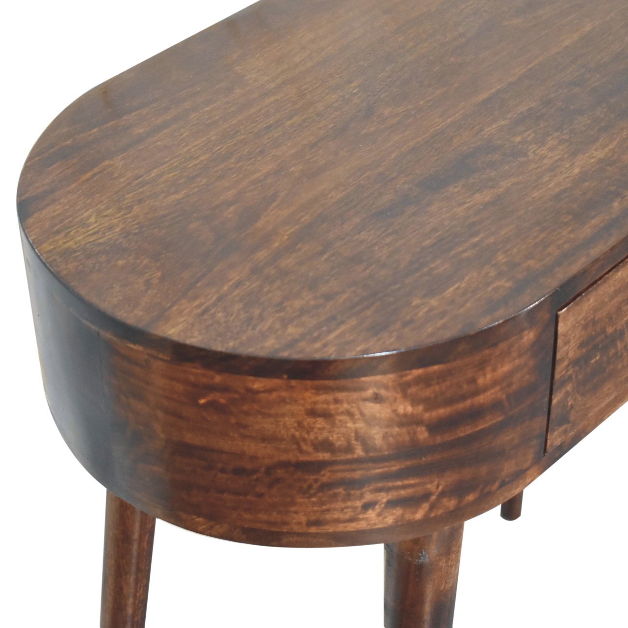 Stół z litego drewna mango – orzechowy, 80 cm — model IN3890 - obrazek 4