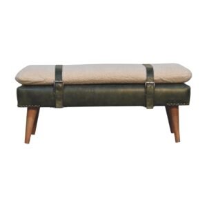 Ławka z drewna o dębowym charakterze – dębowa, 90 cm — model IN3894