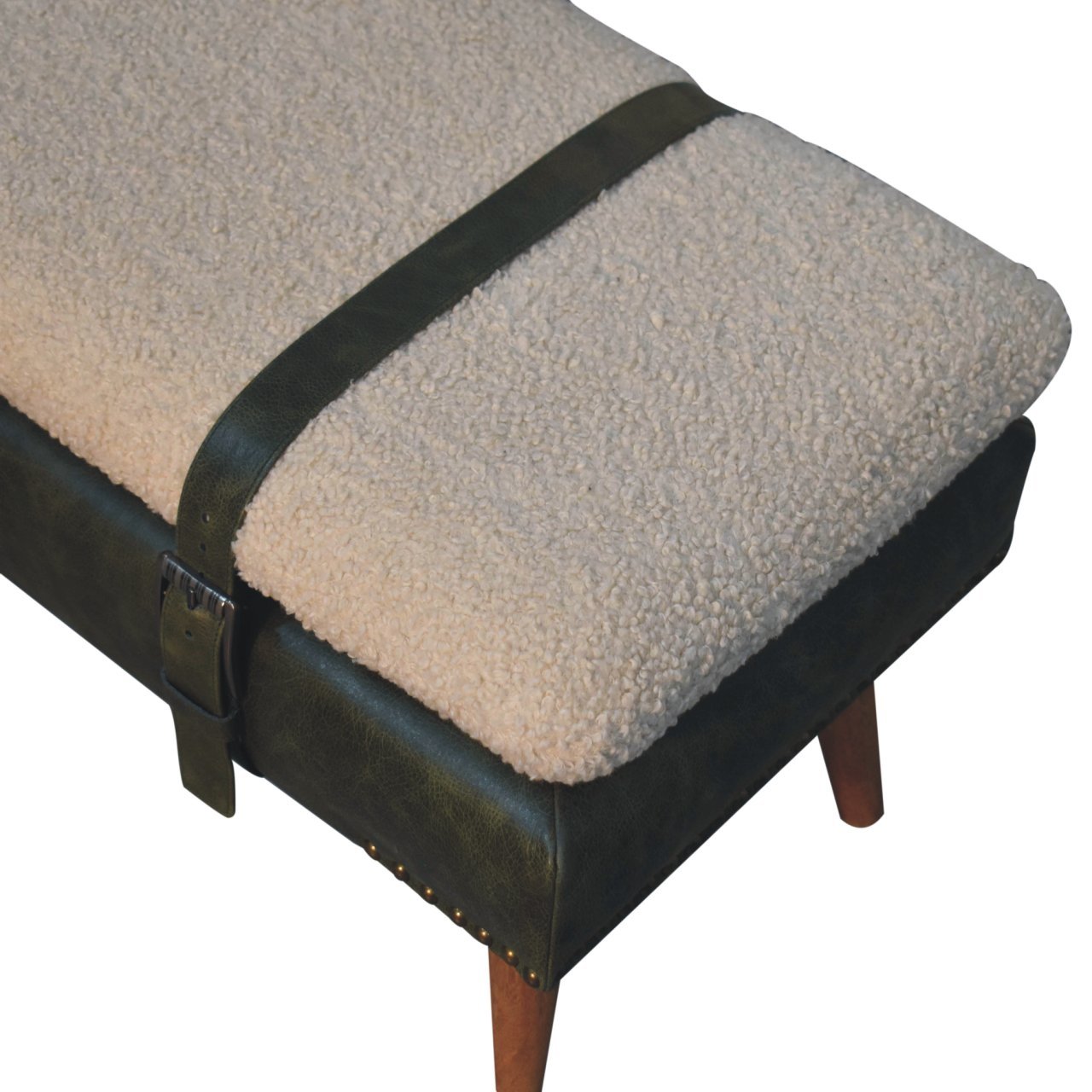 Ławka z drewna o dębowym charakterze – dębowa, 90 cm — model IN3894 - Image 5