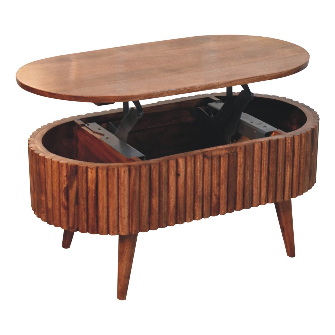 Stolik kawowy Artisan IN3905 – lite drewno mango, wykończenie rzemieślnicze - obrazek 6