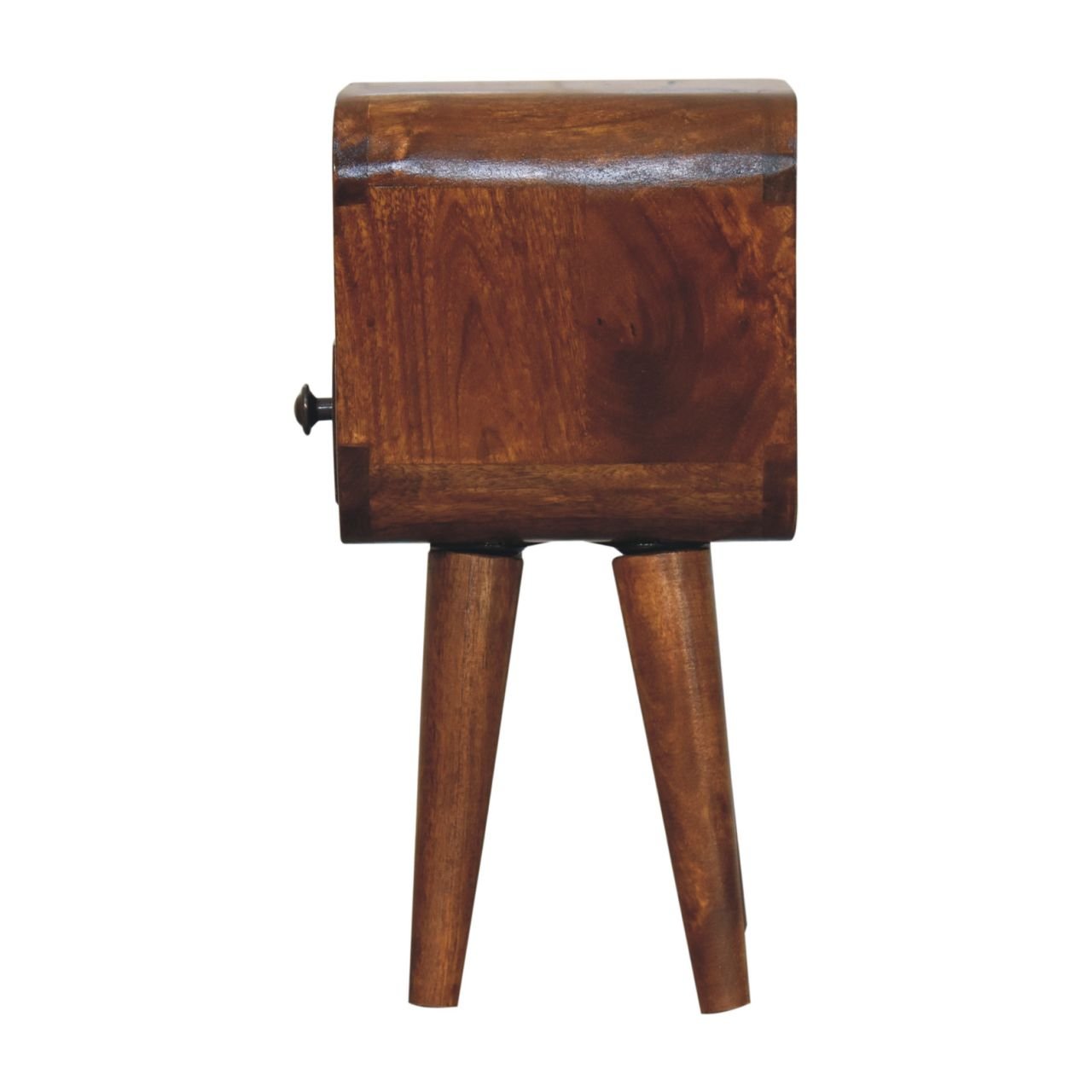 Szafka nocna z litego drewna mango – kasztanowa, 20 cm — model IN3911 - obrazek 8