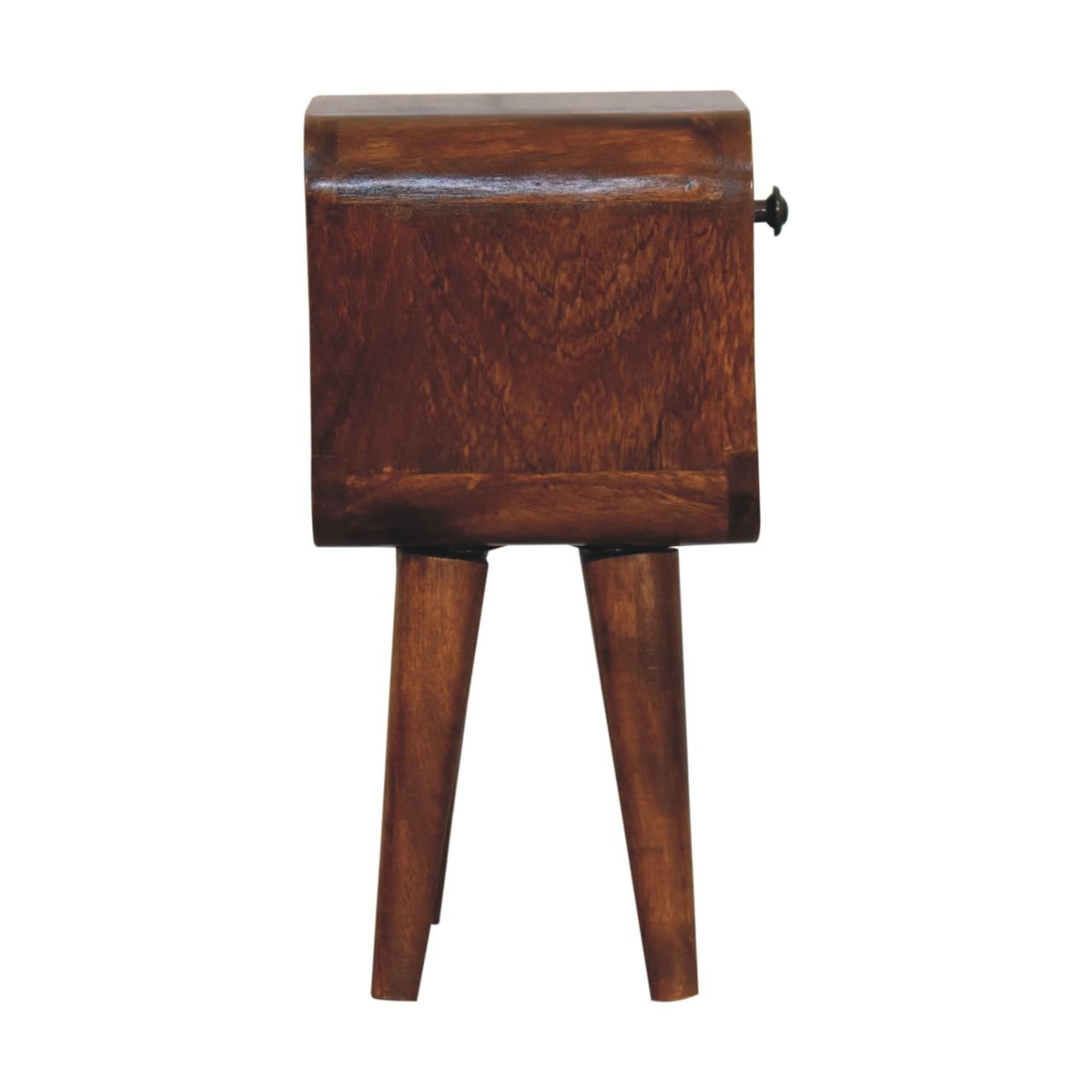 Szafka nocna z litego drewna mango – kasztanowa, 20 cm — model IN3912 - obrazek 8