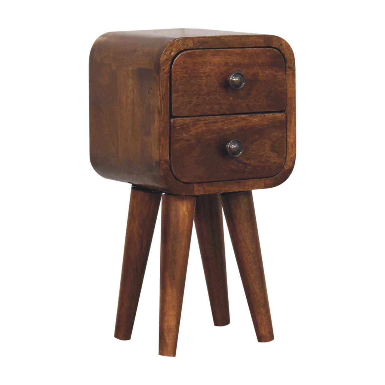 Szafka nocna z litego drewna mango – kasztanowa, 20 cm — model IN3913 - Image 3