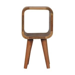 Szafka nocna z litego drewna mango – dębowa, 20 cm — model IN3916