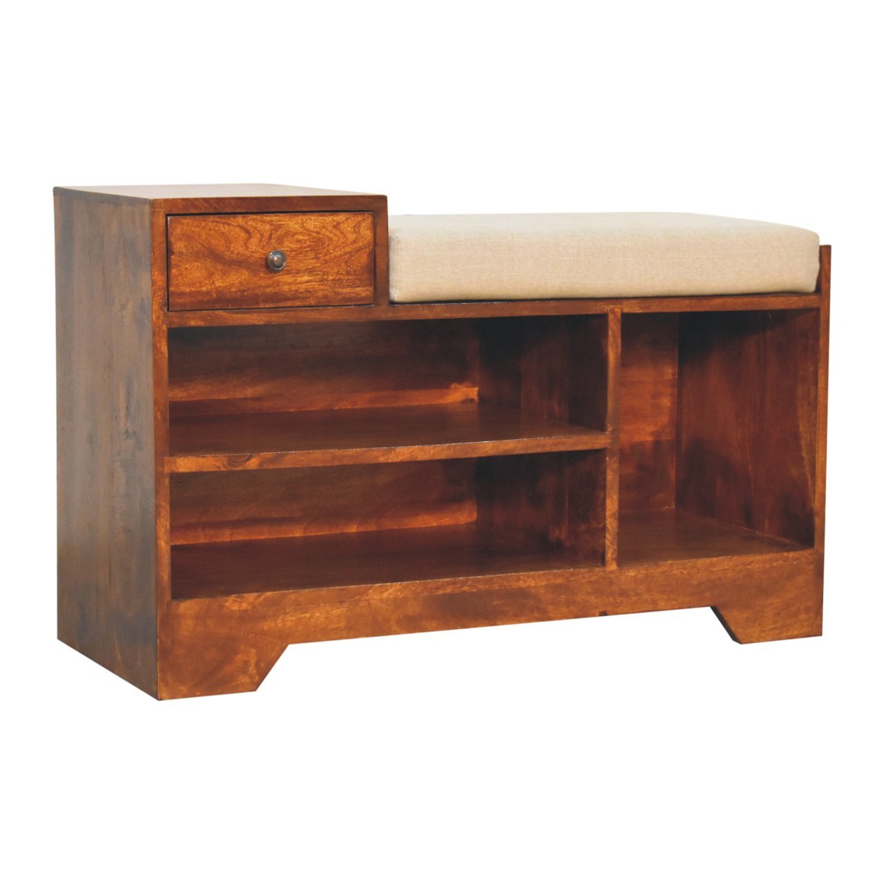 Ławka Artisan IN3920 – lite drewno mango, wykończenie kasztanowe - Image 3
