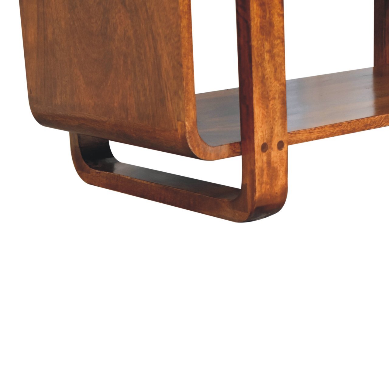 Ławka z litego drewna mango – kasztanowa, 80 cm — model IN3921 - Image 7
