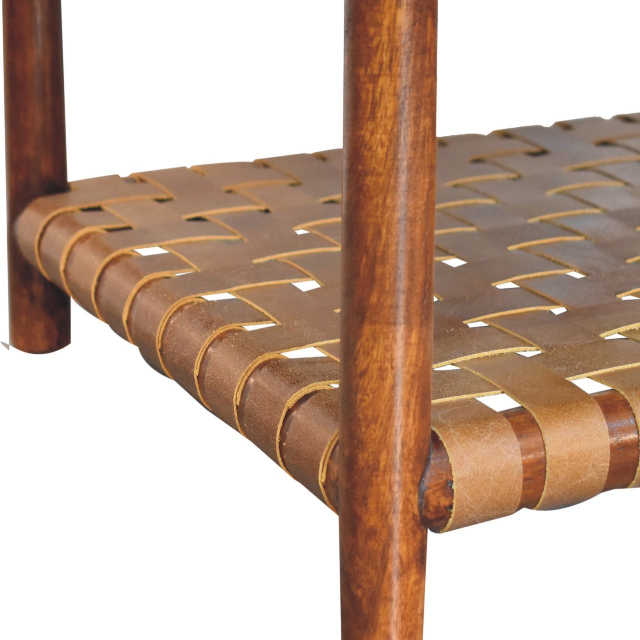 Stolik kawowy Artisan IN3940 – lite drewno mango, wykończenie kasztanowe - Image 5