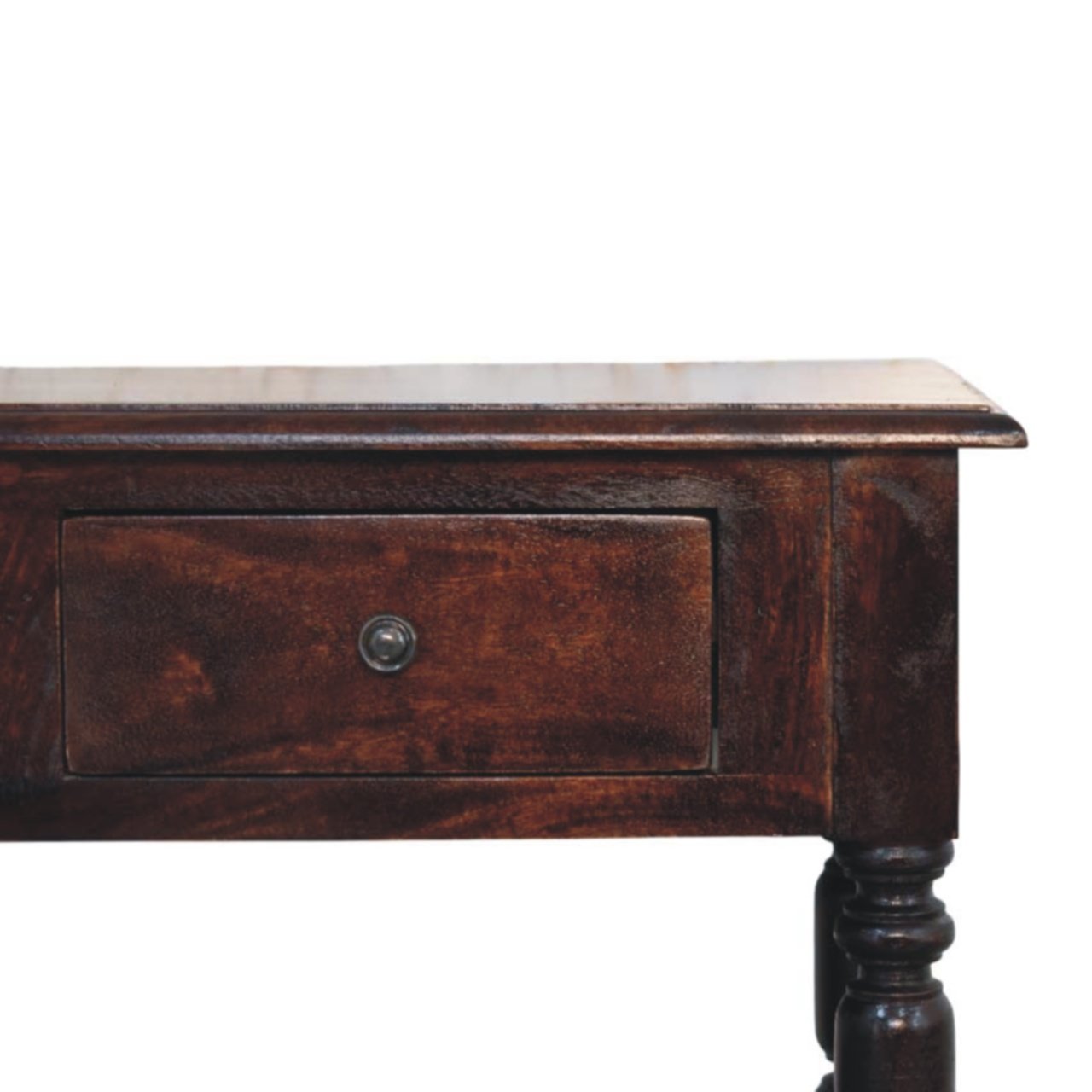 Stolik kawowy z litego drewna mango – 80 cm — model IN3942 - obrazek 3