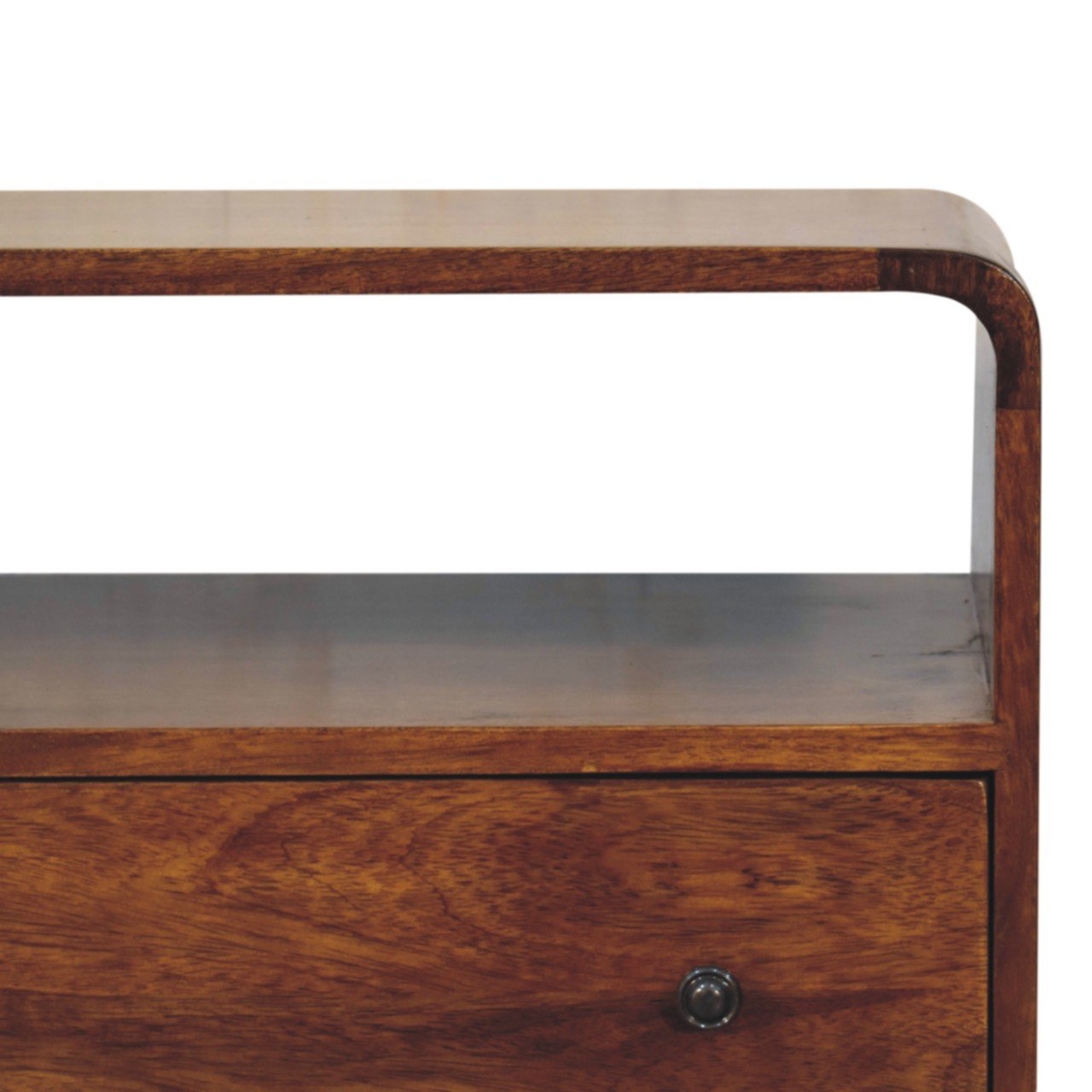 Komoda z litego drewna mango – kasztanowa, 70 cm — model IN3945 - obrazek 3