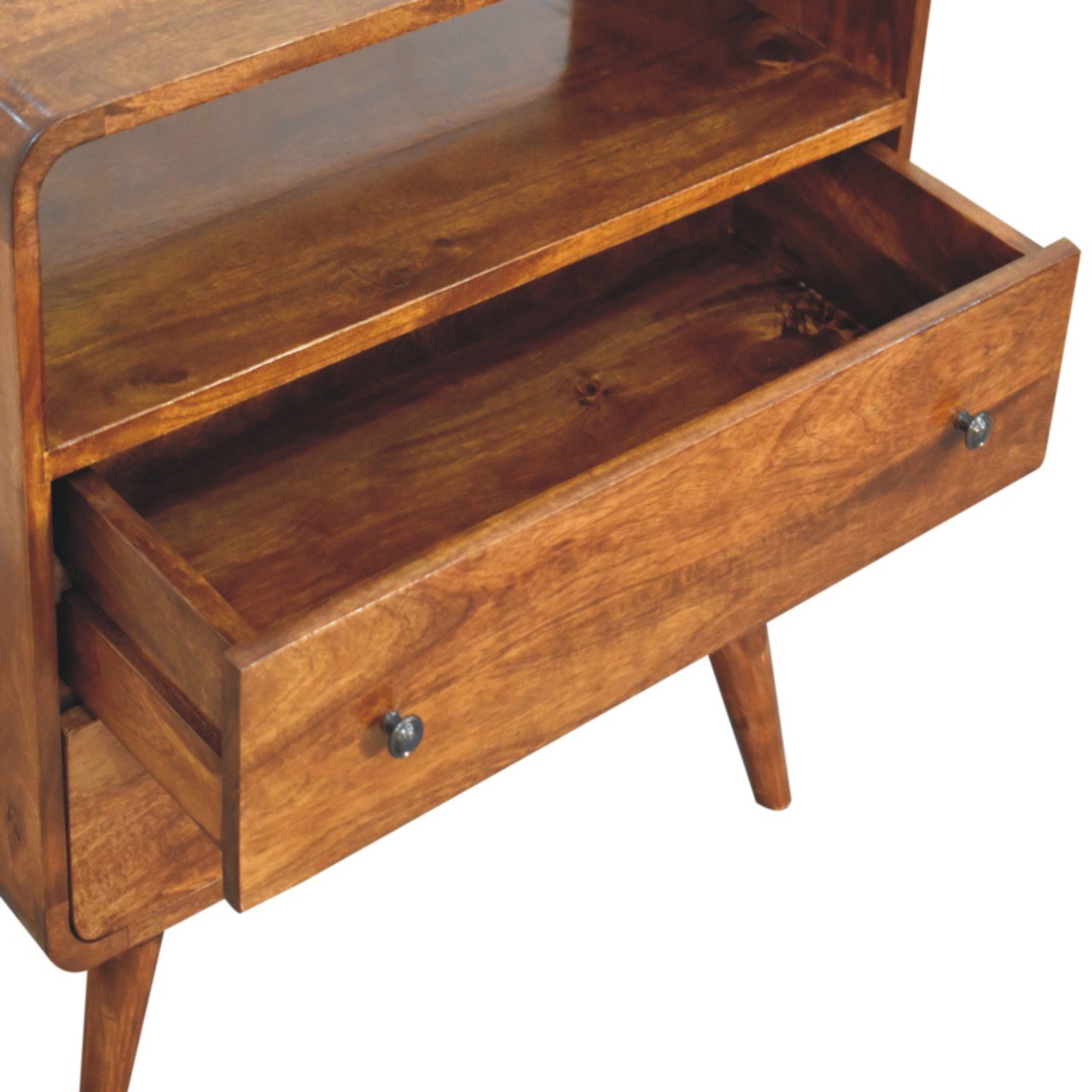 Komoda z litego drewna mango – kasztanowa, 70 cm — model IN3945 - obrazek 4