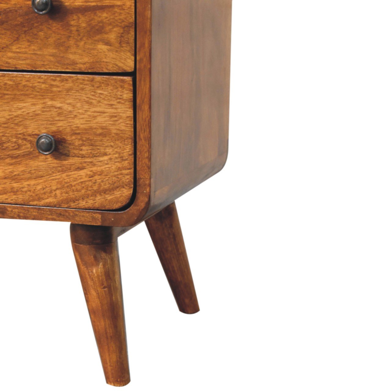 Komoda z litego drewna mango – kasztanowa, 70 cm — model IN3945 - obrazek 6