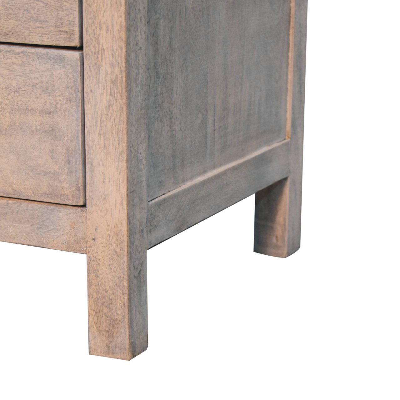Szafka nocna z naturalnych materiałów – czarna, 50 cm - obrazek 7